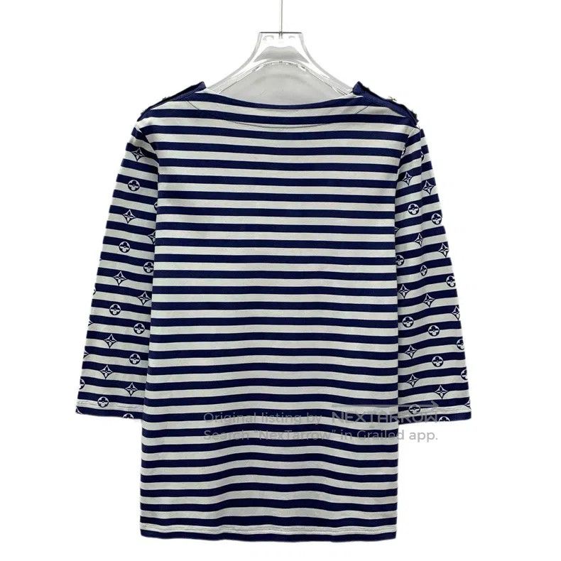 Louis Vuitton Louis Vuitton Color-block striped logo printed cotton crew Size US M / EU 48-50 / 2 - 2 Thumbnail