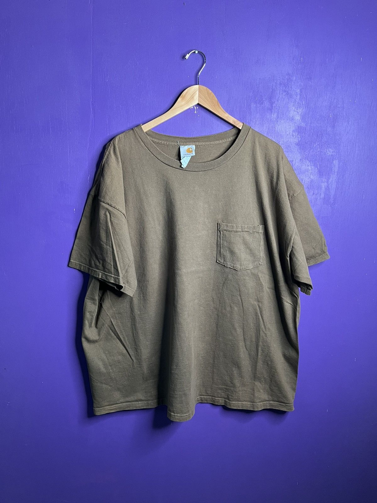 Carhartt × Vintage Vintage 90s Carhartt essential faded pocket tee Size US XXL / EU 58 / 5 - 1 Thumbnail