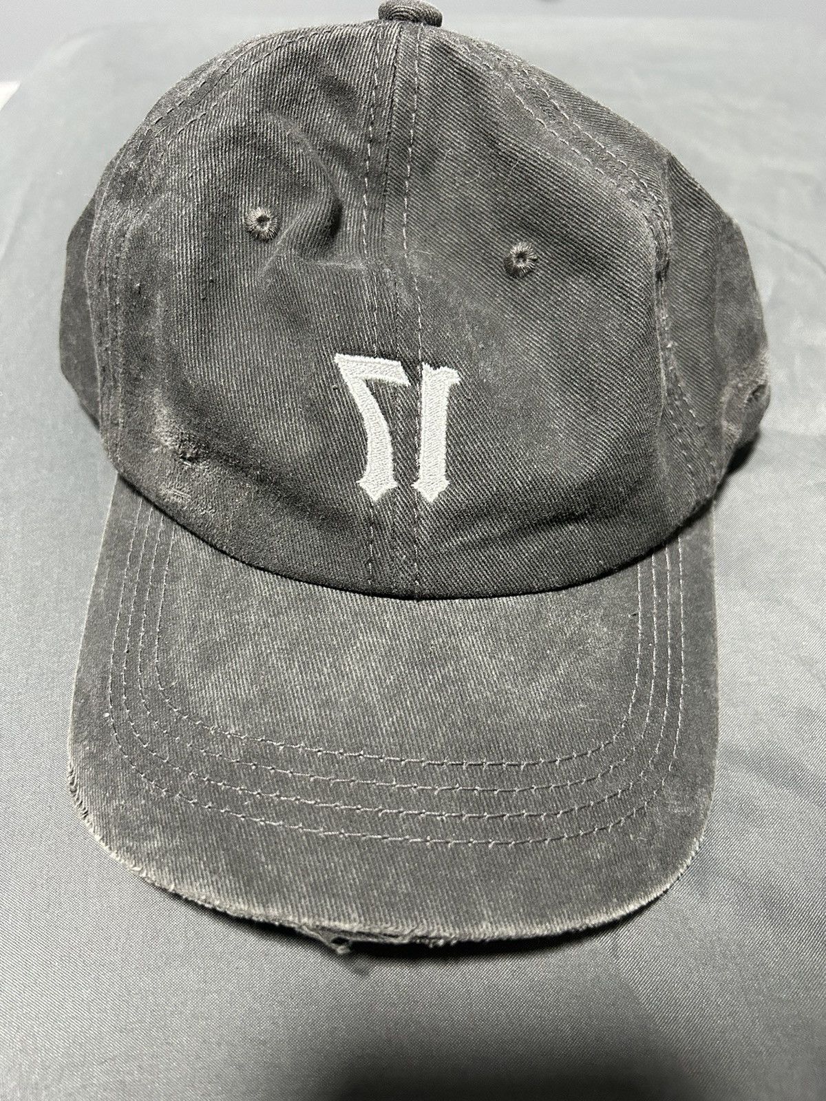 image of Bad x Revenge Xxxtentacion - “17” Hat | Dark Grey, One Size, Men's