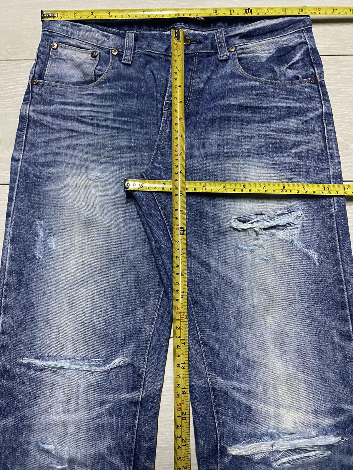 Skull Jeans by an Alchemist Vintage Japanese Skeleton Bones Notdead Distressed Slim Fit Size US 30 / EU 46 - 11 Thumbnail