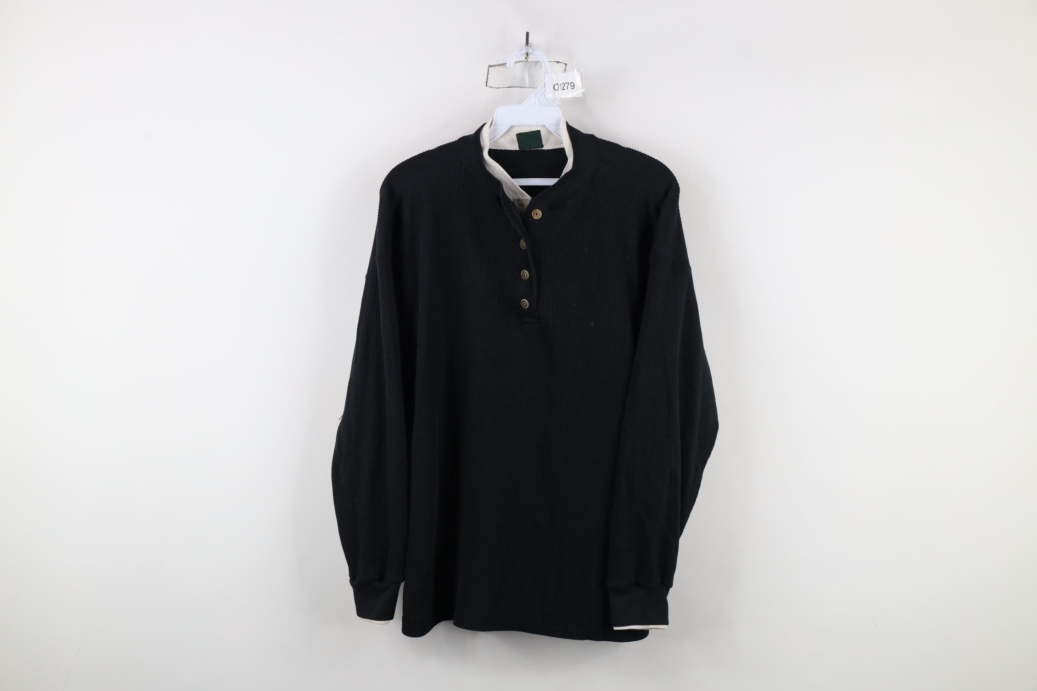 Vintage Vintage 90s Streetwear Layered Waffle Knit Henley T-Shirt Size L / US 10 / IT 46 - 1 Thumbnail