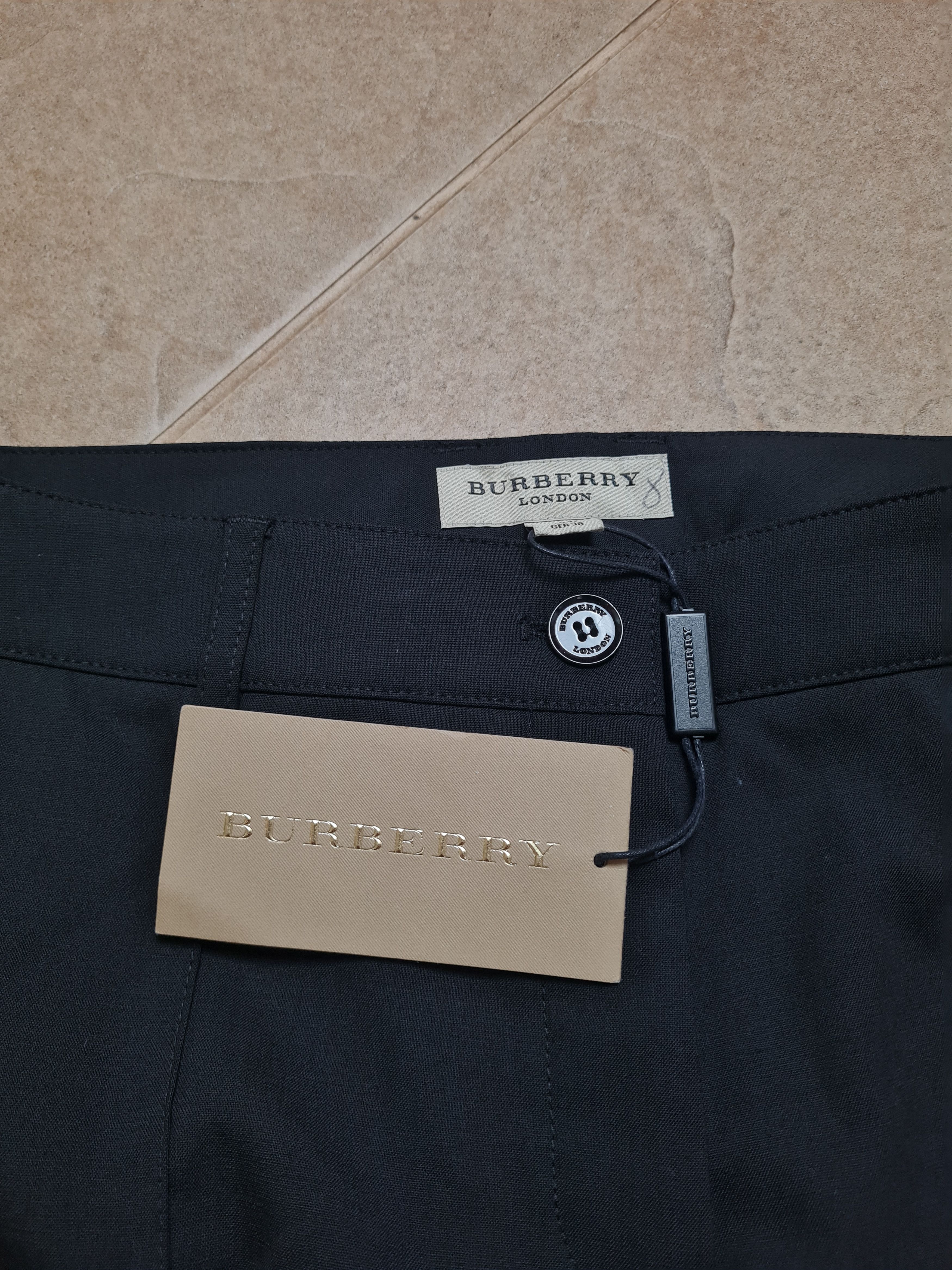 Burberry Vintage Pant Burberry London Wool Black Dress womens Pants Size 32" / US 10 / IT 46 - 11 Thumbnail