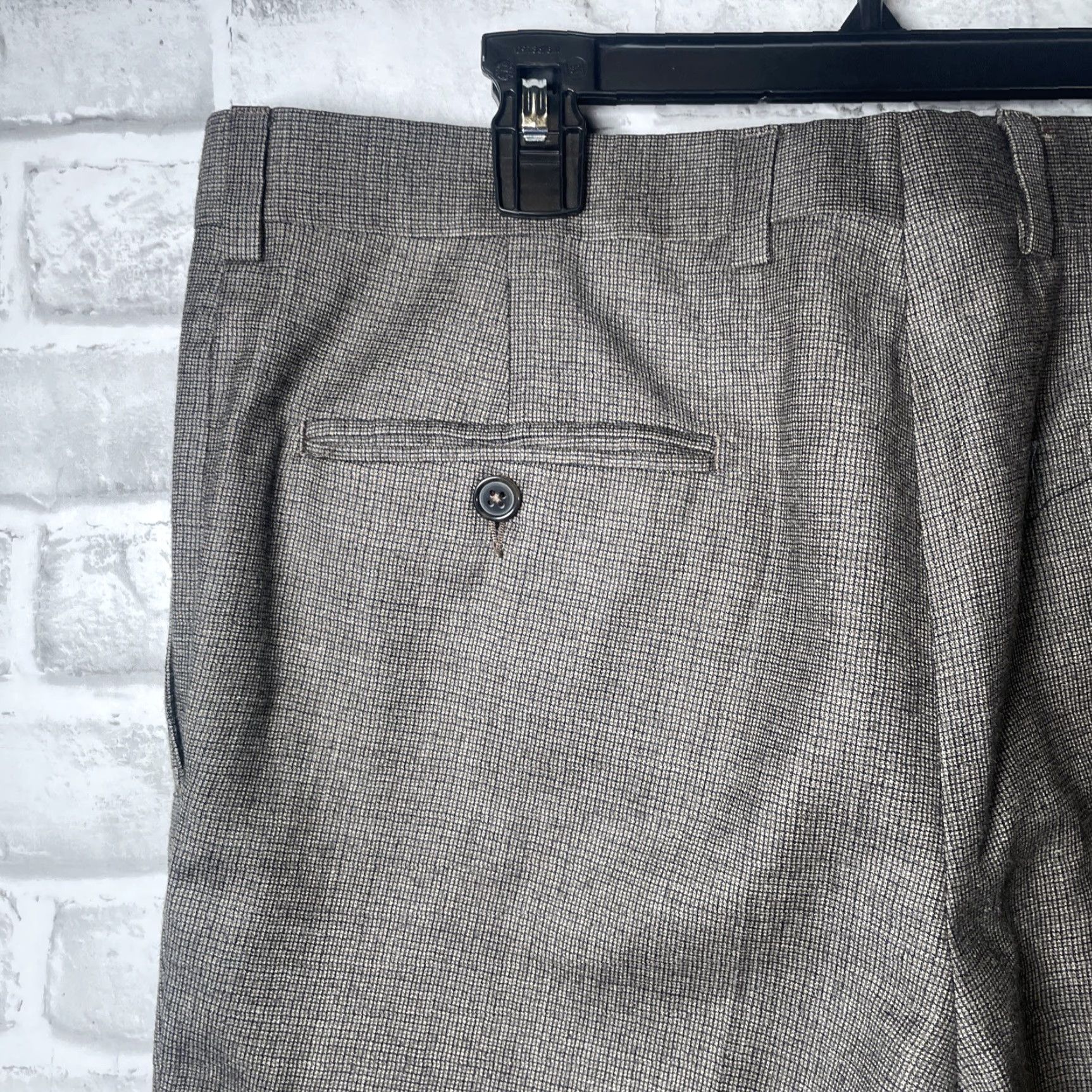 Jack Victor JACK VICTOR Gray Cuffed Dress Pants 100% Wool Mens 35x30 Size US 35 - 5 Thumbnail