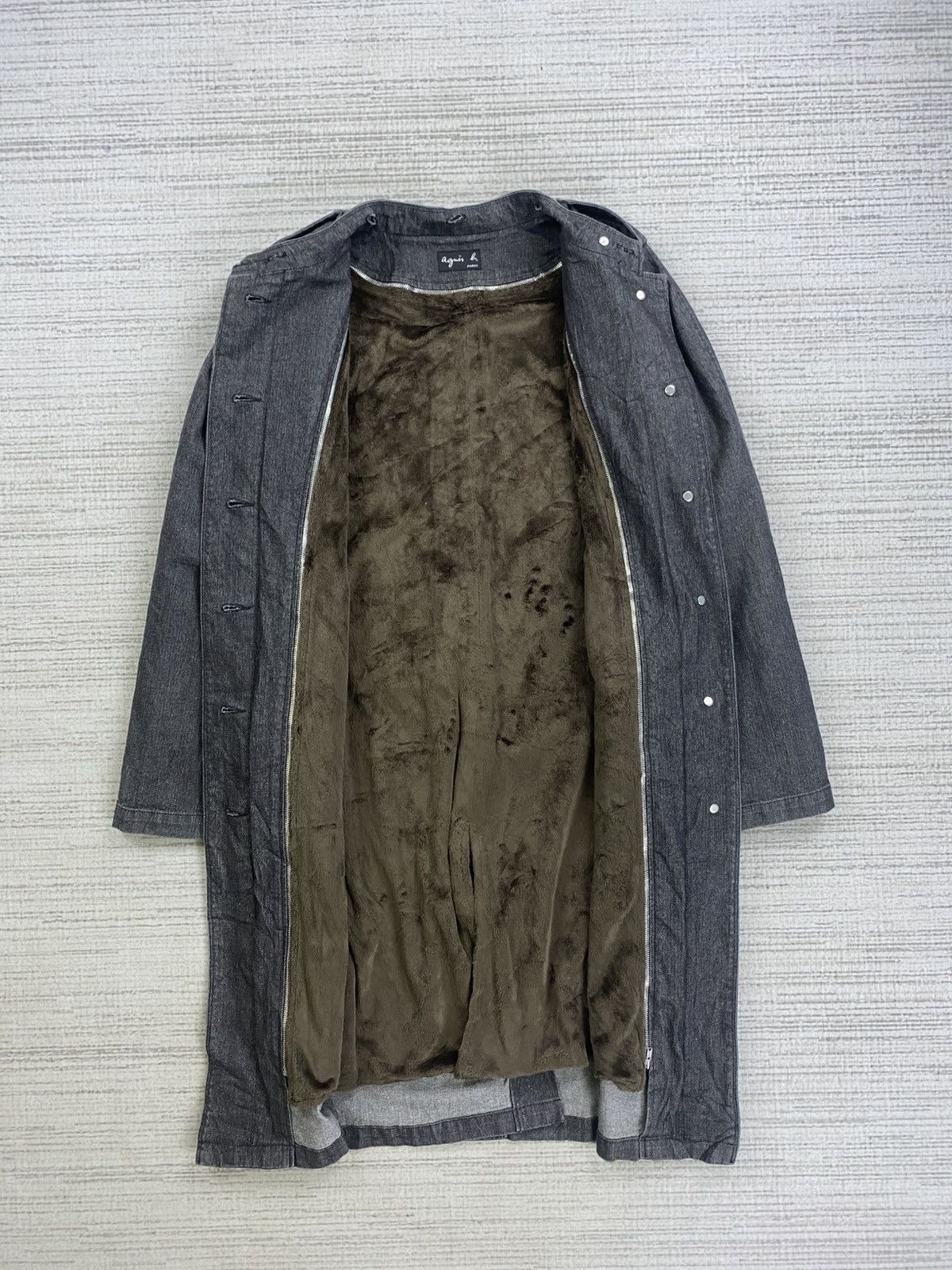 Vintage × agnes b. Vintage Agnes B Casual Woman Long Trench Coat Denim Jacket Size M / US 6-8 / IT 42-44 - 6 Thumbnail