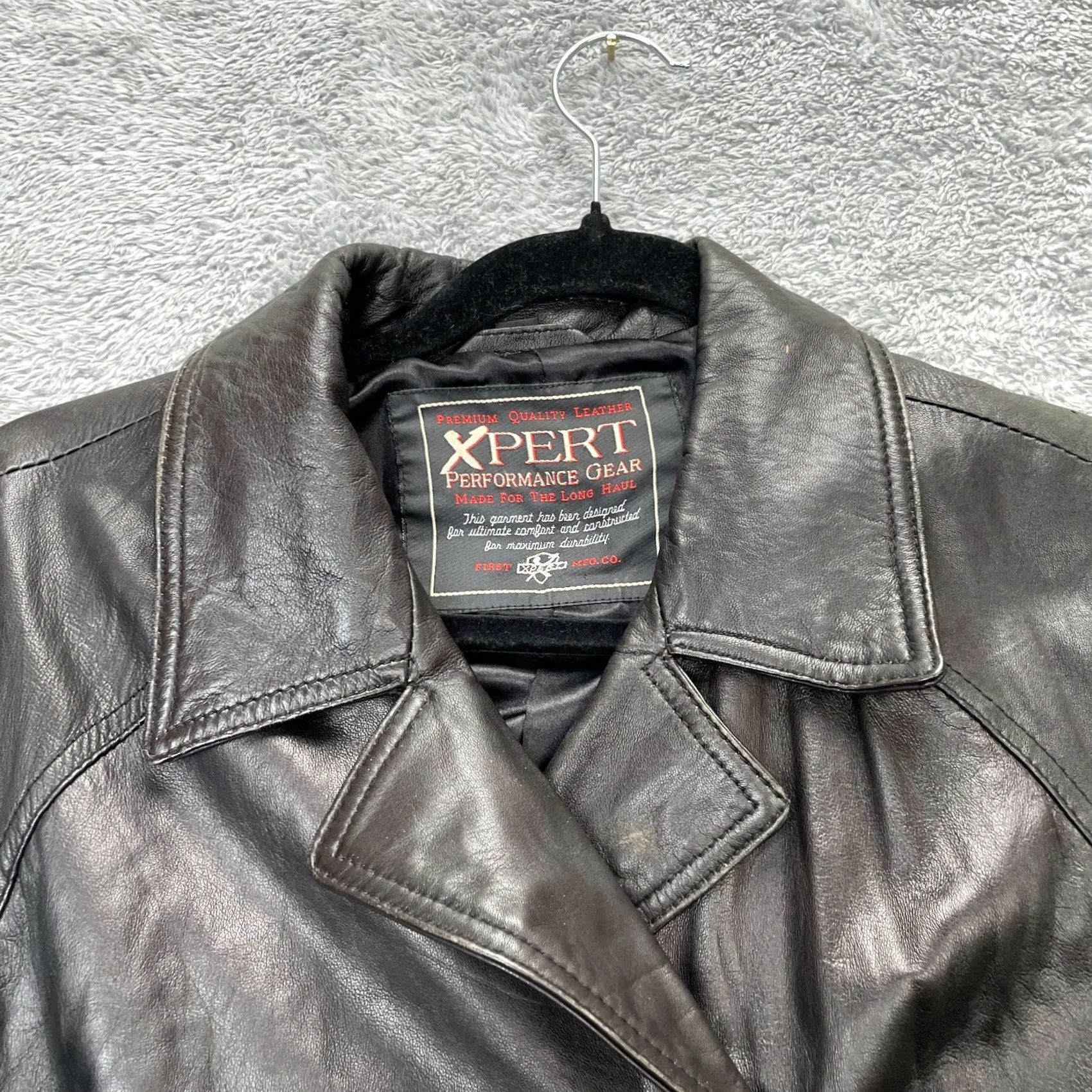Doublet Xpert Jacket Womens XL Motorcycle Leather Black Double Breasted Button Front Short Coat Size XL / US 12-14 / IT 48-50 - 3 Thumbnail
