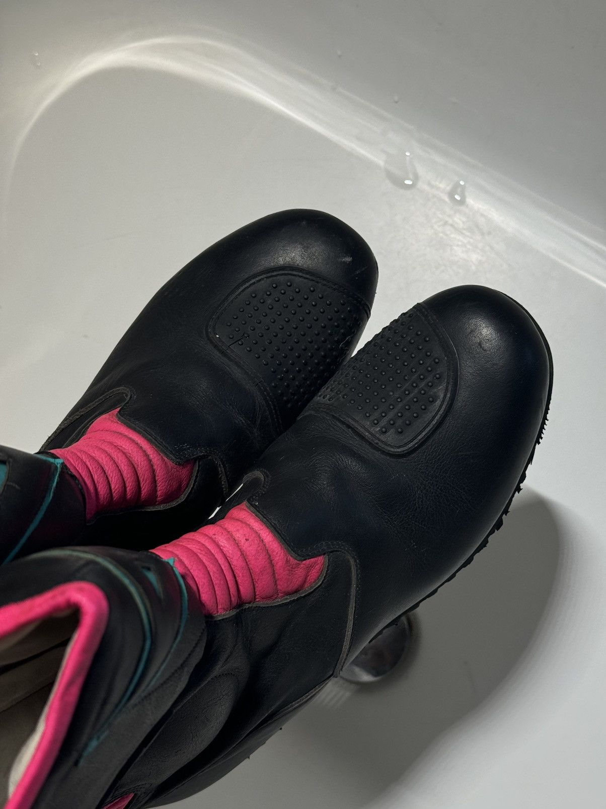 Dainese 90’s Dainese Vintage Black / Pink Motorcycle Boots leather Size US 10.5 / EU 43-44 - 9 Thumbnail