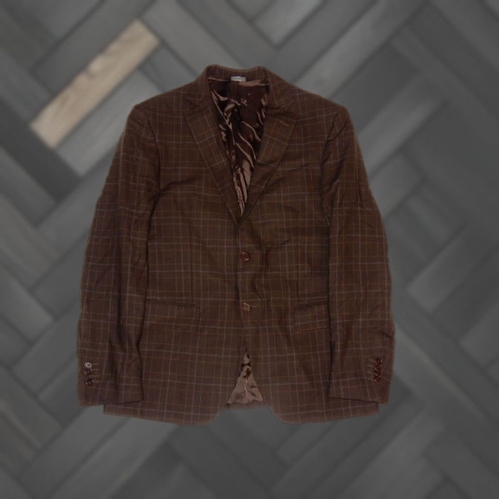 ELLIATT VINTAGE Piatelli Men's Wool Blazer Sport Coat Jacket Size 40S Brown Business Casual Men Size 40R - 1 Thumbnail