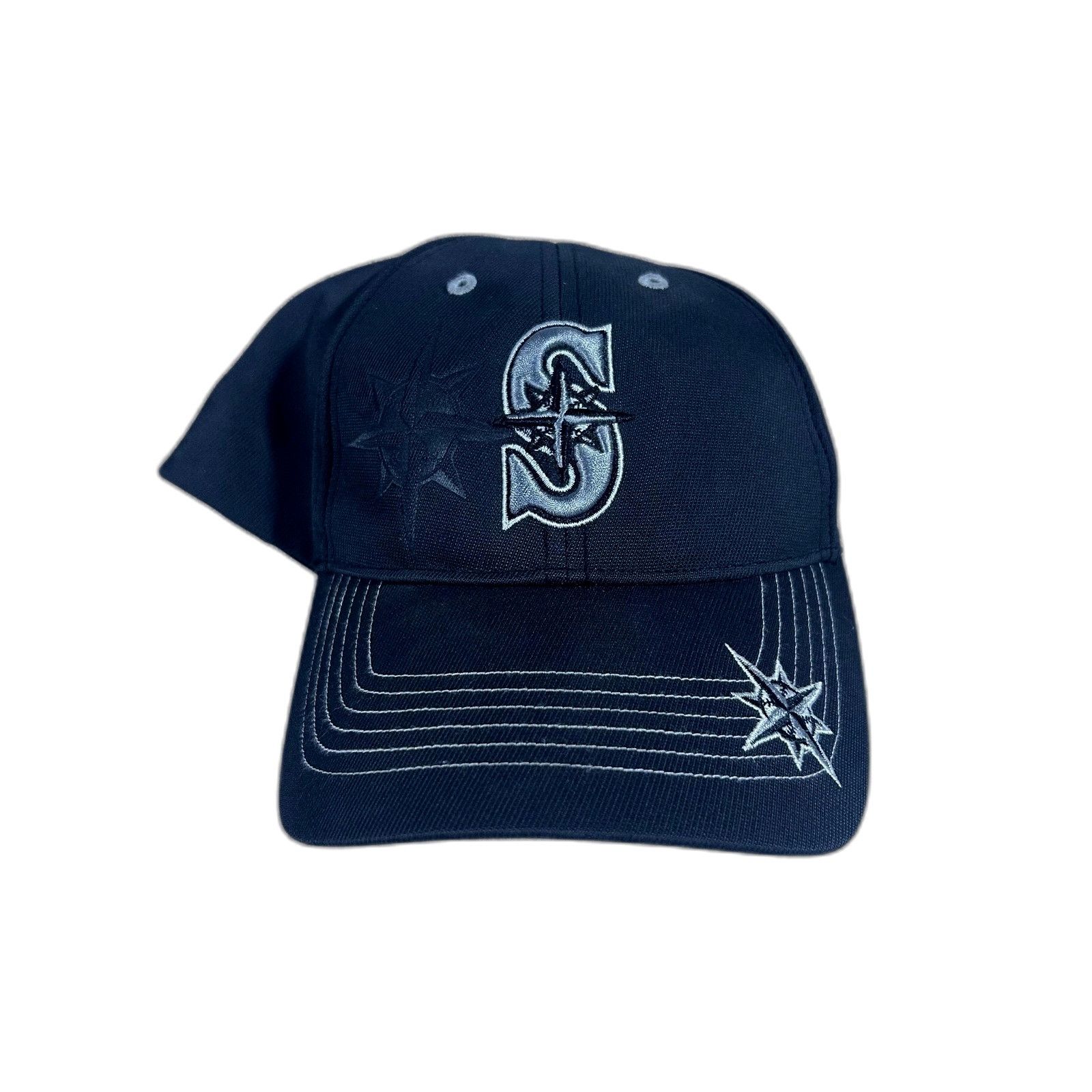 Vintage MBL Seattle Mariners 47' Twins Strap Black Baseball Cap Yout Size US XXS / EU 40 - 1 Thumbnail