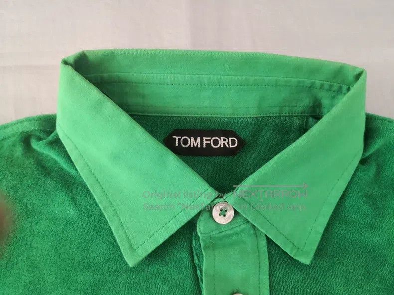 Tom Ford Tom Ford Short-sleeve polo shirt, classic green, towel fle Size US M / EU 48-50 / 2 - 2 Thumbnail