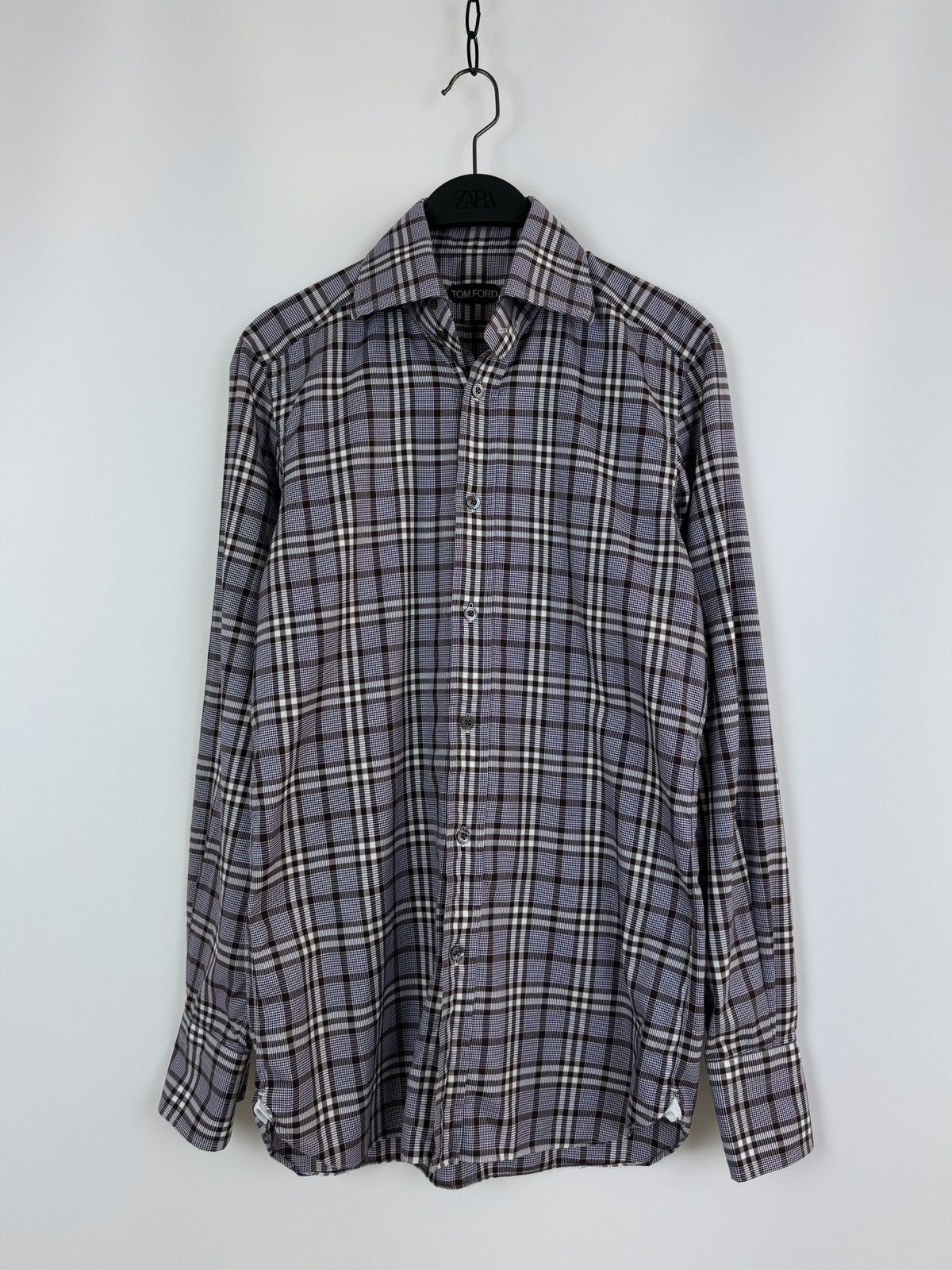 Tom Ford Tom Ford Check L/S Shirt Size US M / EU 48-50 / 2 - 1 Thumbnail