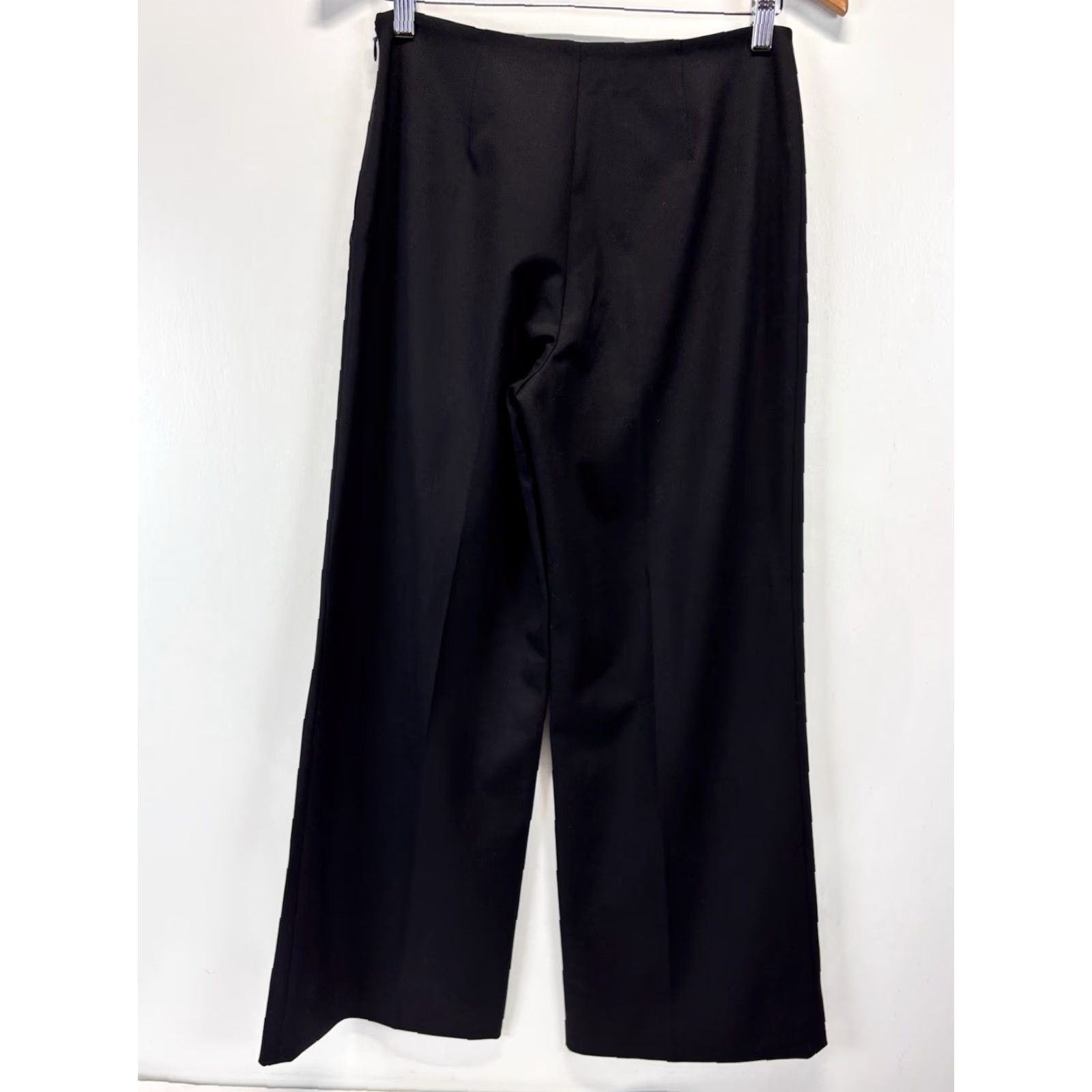 Ralph Lauren RALPH LAUREN Black Wool Blend Wide Leg Dress Pants Sz 8 Women Career Black Label Size 30" / US 8 / IT 44 - 3 Thumbnail