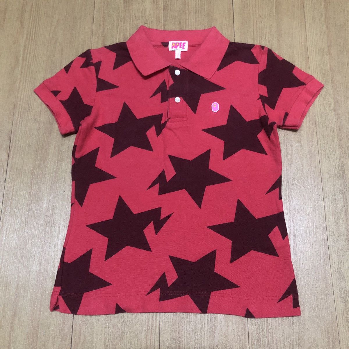 image of Bapesta Polo Shirts in Red, Women's (Size Small)