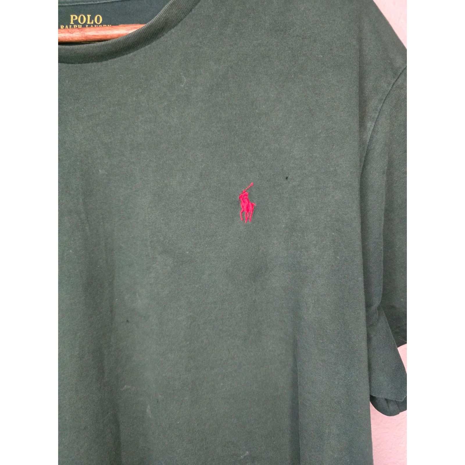 Polo Ralph Lauren Polo Ralph Lauren Shirt Dark Green XL Distressed Tee Size US XL / EU 56 / 4 - 2 Thumbnail
