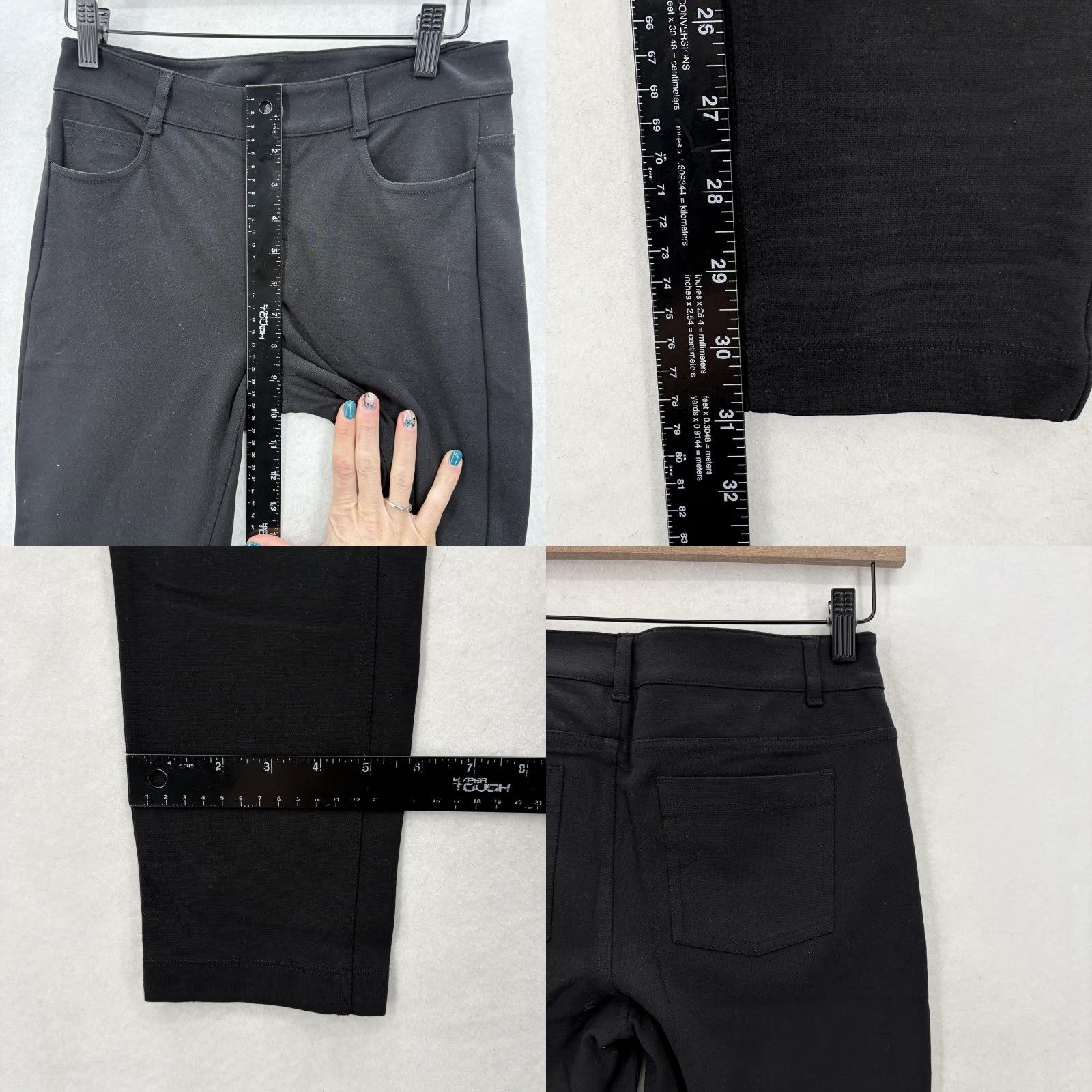 Athleta Athleta Black Ponte Knit Skinny Jegging Pants Womens 2 Stretch Pockets Casual Slim Skinny 31in 28in Inseam Pants Essentials Women =INVALID Size 26" / US 2 / IT 38 - 8 Thumbnail