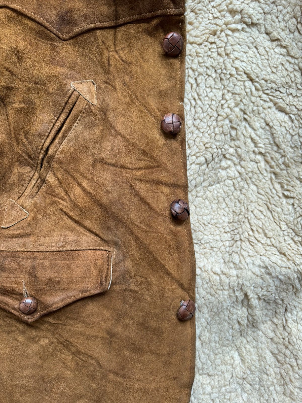 Schott VERY RARE VINTAGE JACKET LEATHER SUEDE WESTERN BY SCHOTT Size US M / EU 48-50 / 2 - 4 Thumbnail