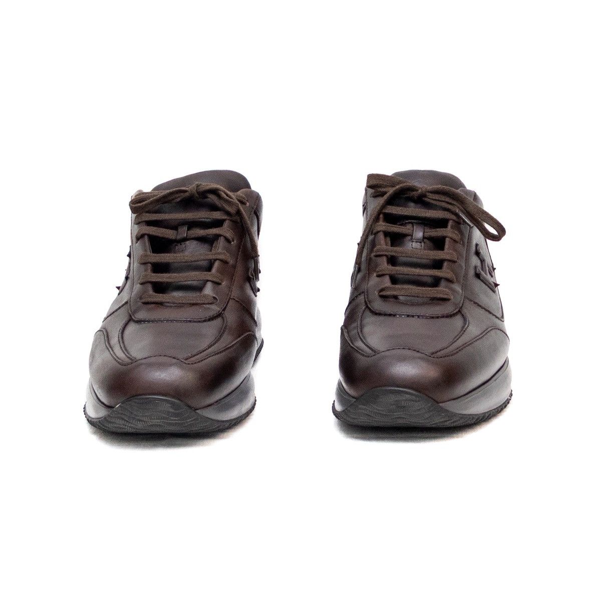 Hogan Hogan Interactive Men’s Brown Leather Sneakers – Size US 10 Size US 10 / EU 43 - 4 Thumbnail