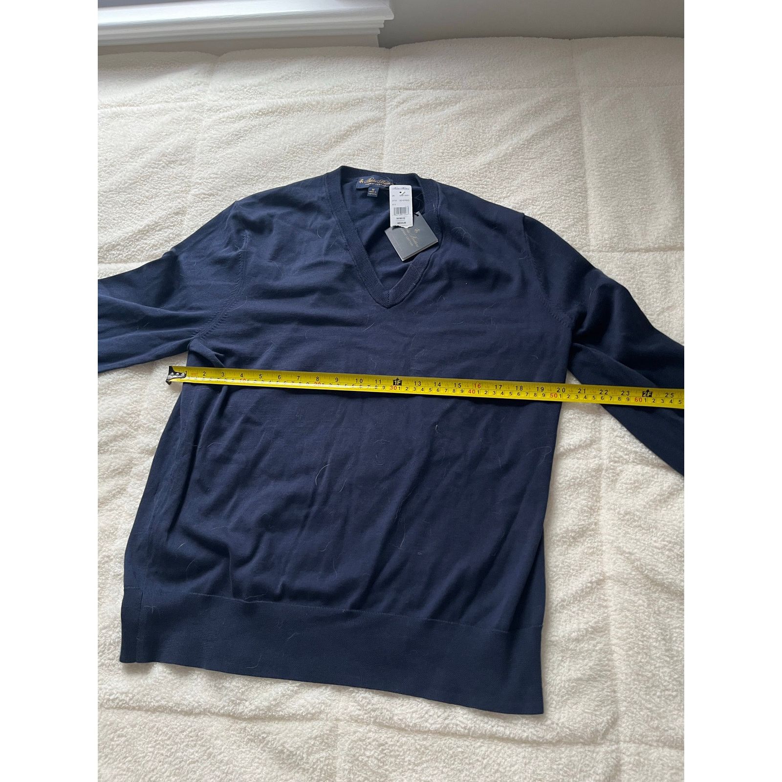 Brooks Brothers BROOKS BROTHERS Men's 100% Supima Cotton blue V-Neck Size US L / EU 52-54 / 3 - 4 Thumbnail