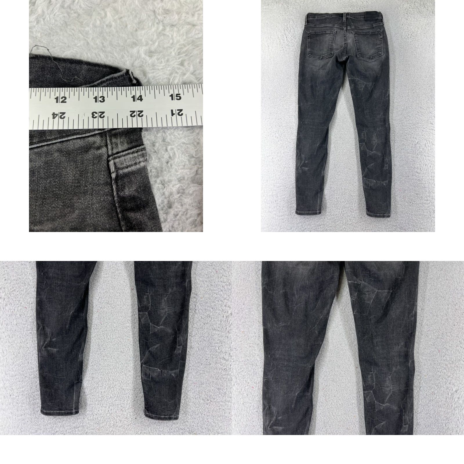 Lucky Brand Lucky Brand Jeans Womens 4 Black Skinny 5-Pocket Denim Zipper Pockets 26x27 Adult Womens Jeans Size 27" / US 4 / IT 40 - 9 Thumbnail