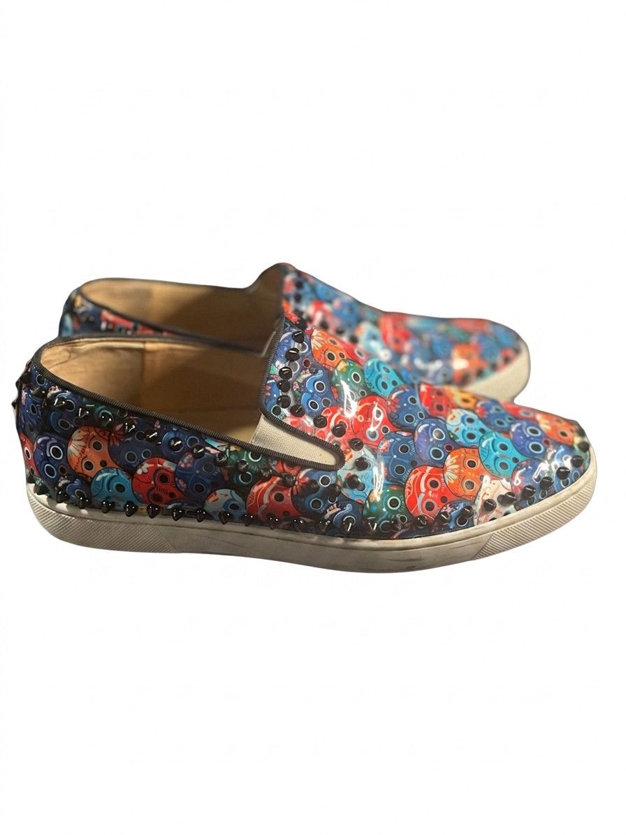 Christian Louboutin Christian Louboutin Roller Boat Skull Spikes Slip-On SZ 44 Size US 10.5 / EU 43-44 - 5 Thumbnail