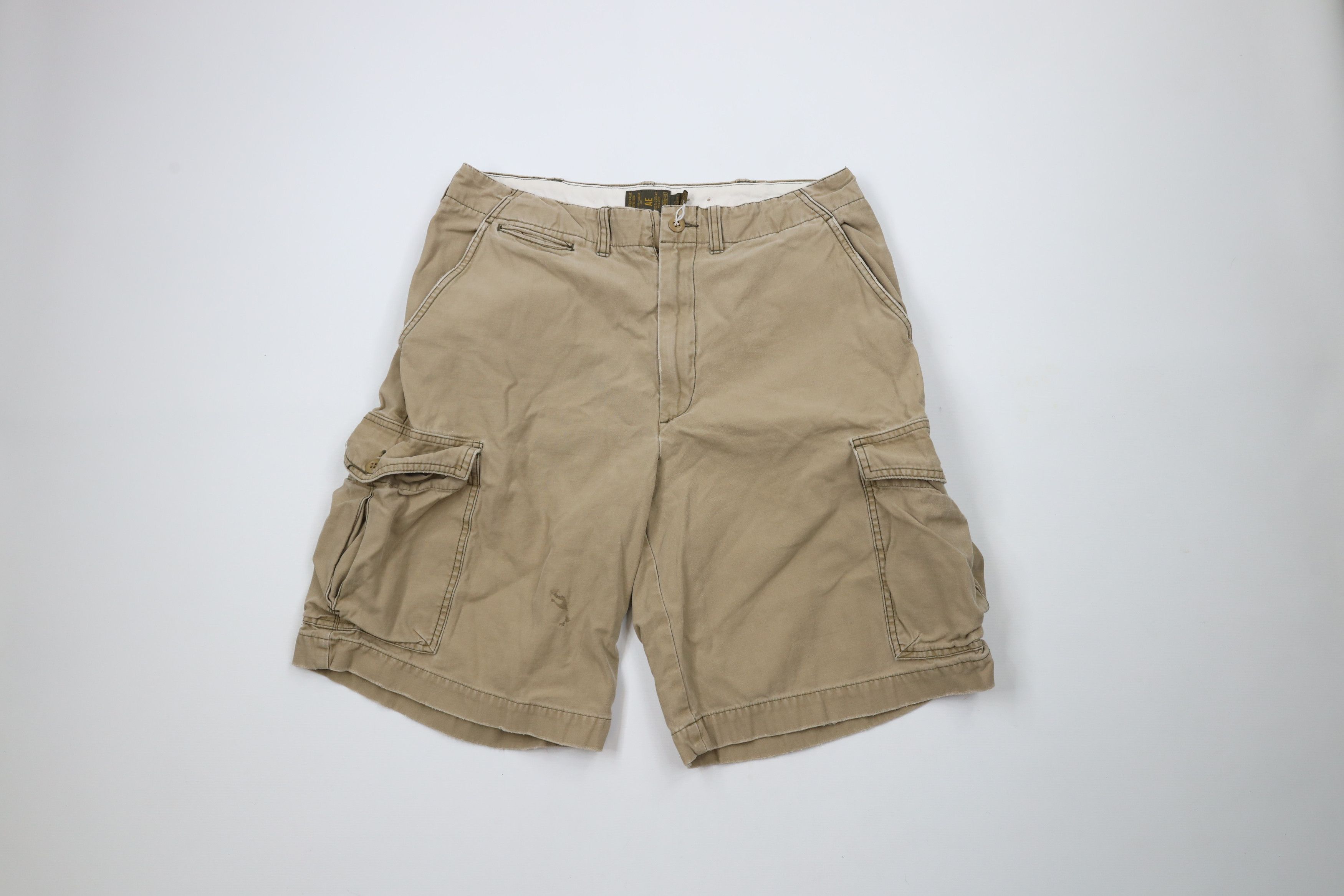 American Eagle Outfitters × Vintage Vintage 90s Y2K American Eagle Outfitters Heavy Cargo Shorts Size US 32 / EU 48 - 1 Thumbnail