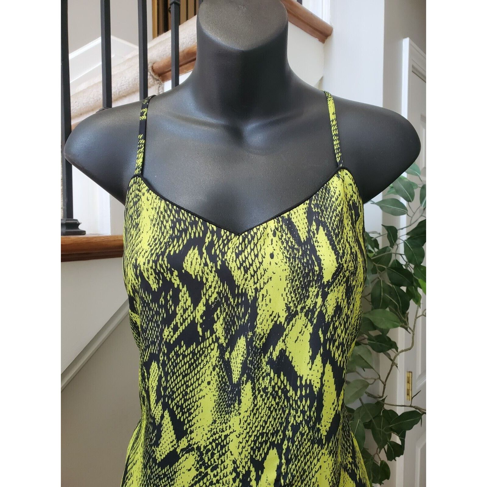 Other Sans Souci Snake Print Polyester V-Neck Knee Length Dress L Size L / US 10 / IT 46 - 3 Thumbnail