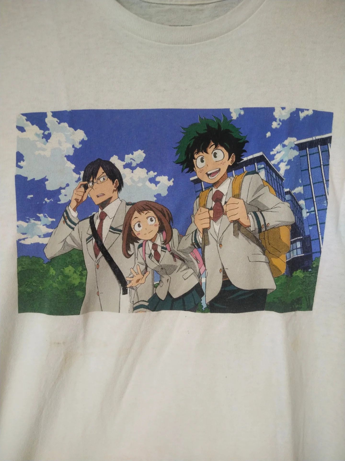 Anime My Hero Academia Deku Uraraka White Portarit Anime Tee Size US M / EU 48-50 / 2 - 2 Thumbnail