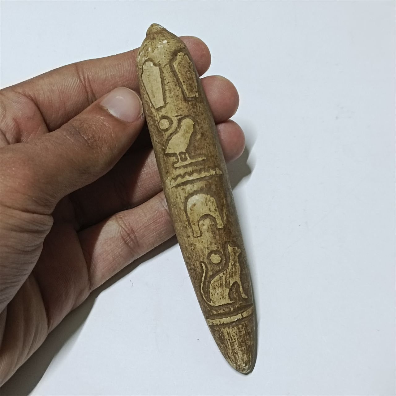 Other Hand-carved Egyptian piece with ancient symbols collectible Size ONE SIZE - 6 Thumbnail