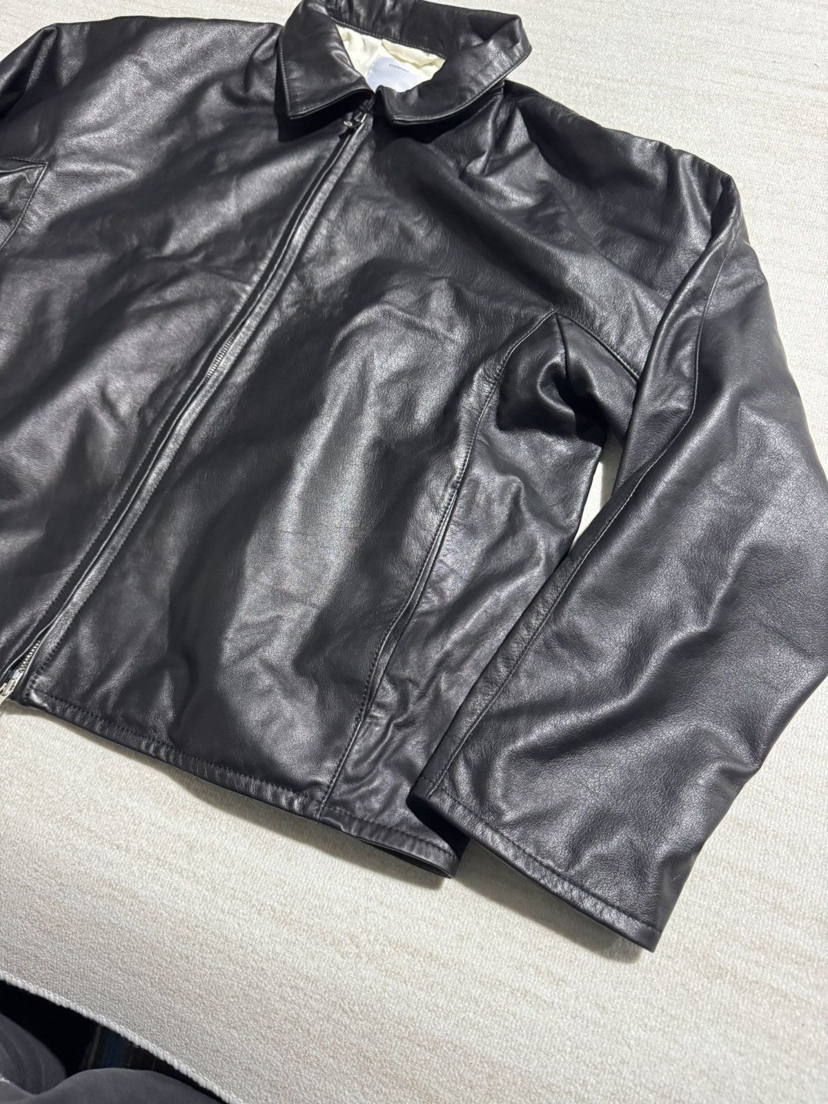 Japanese Brand Overcoat leather zip up blouson Size US L / EU 52-54 / 3 - 2 Thumbnail