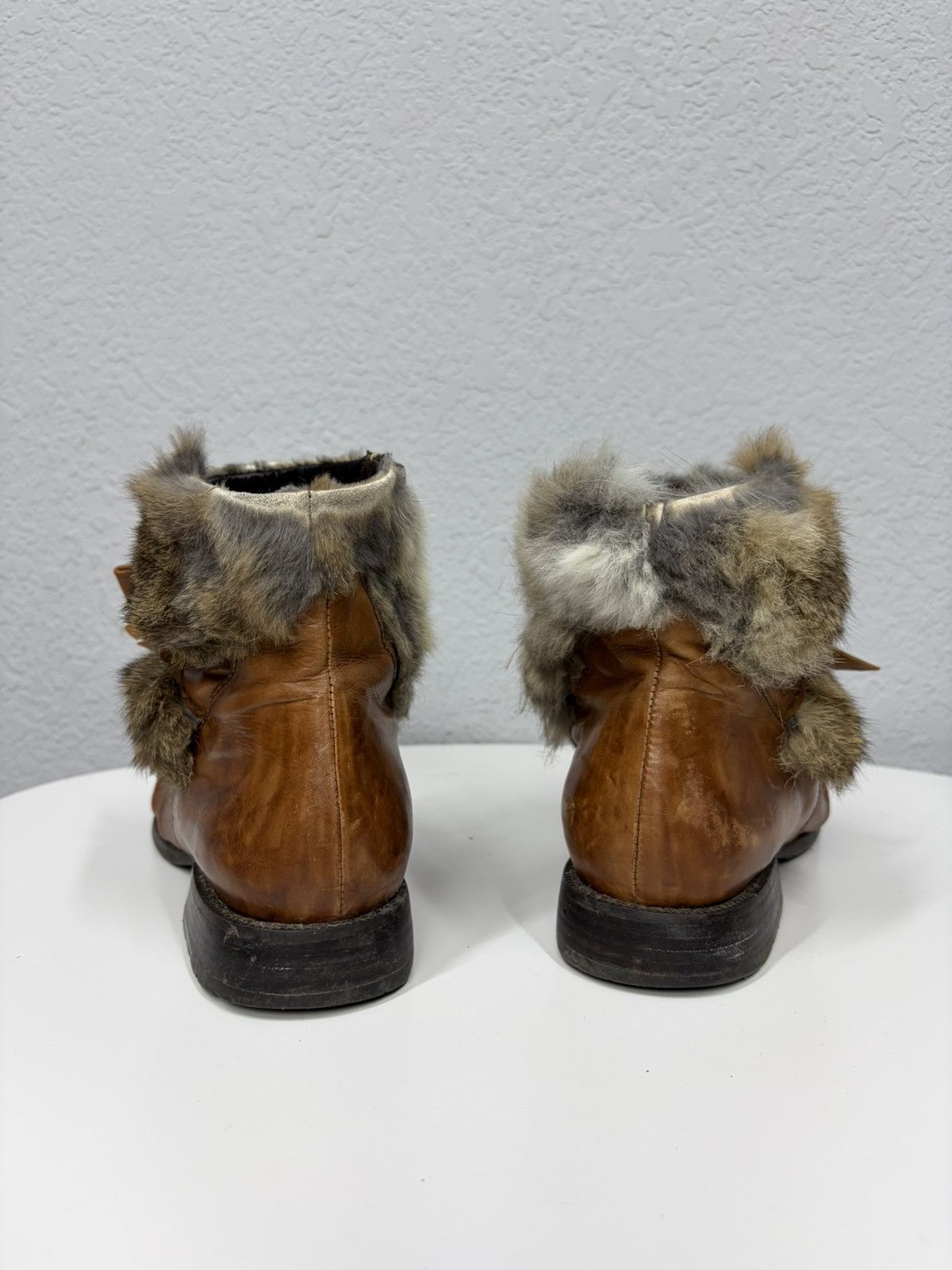 If Six Was Nine Vintage Italian AS 98 Rick Owens Style Fur Leather Boots Size US 8 / EU 41 - 8 Thumbnail