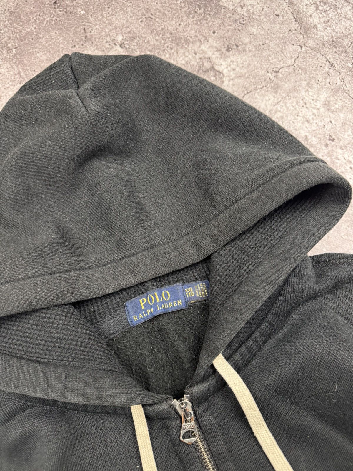 Polo Ralph Lauren Crazy Vintage Y2K Polo Ralph Lauren Faded Black Zip Up Hodie Size US XXL / EU 58 / 5 - 4 Thumbnail