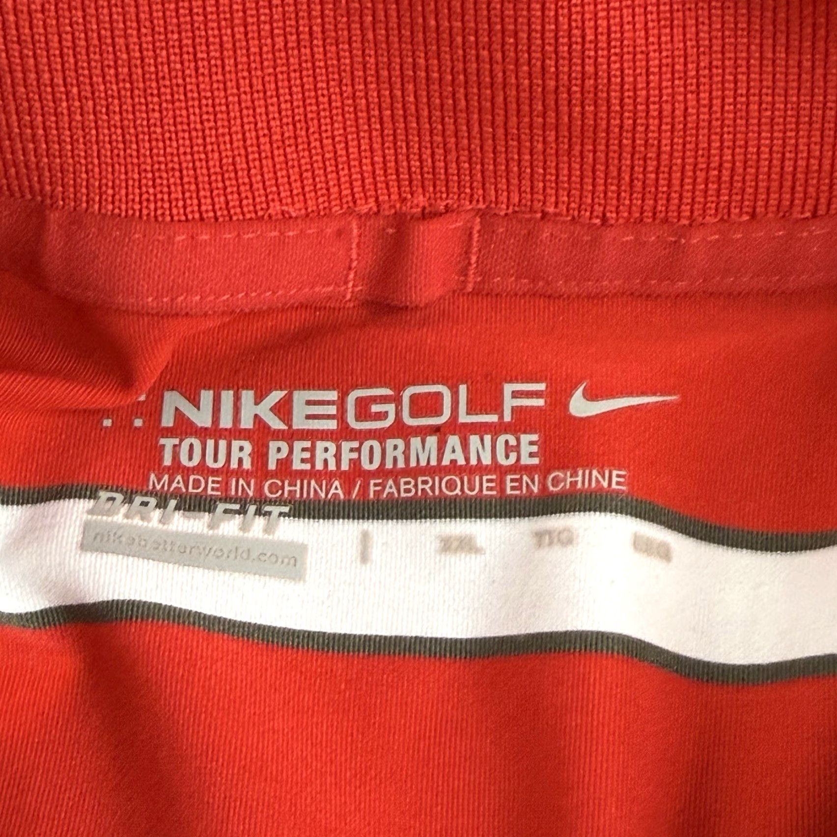 Nike Nike Polo Shirt 2XL Red Striped Dri-Fit Golf Activewear Mens Polo USA Seniors Open 2013 Omaha Size US XXL / EU 58 / 5 - 3 Thumbnail
