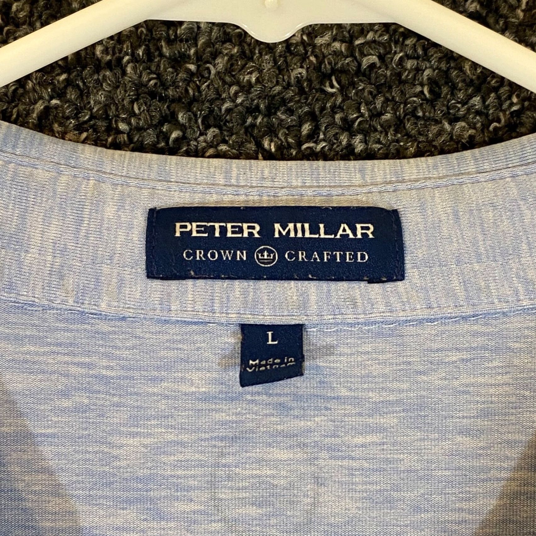 Peter Millar Peter Millar Crown Crafted Polo Mens Large Blue Bayside Resort Golf Shirt S/S Size US L / EU 52-54 / 3 - 3 Thumbnail
