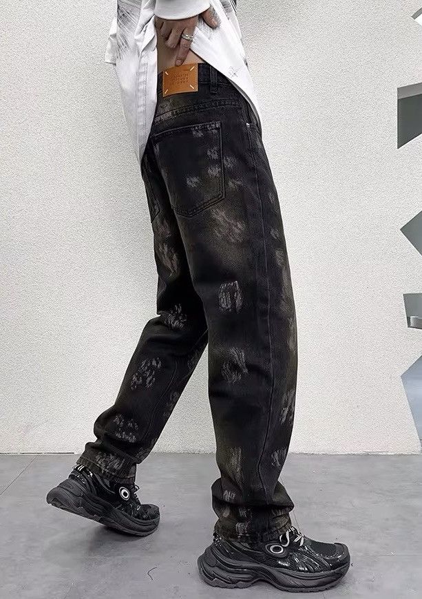 Designer × Jean Streetwear Design Loose Retro Washed Jeans Size US 32 / EU 48 - 6 Thumbnail