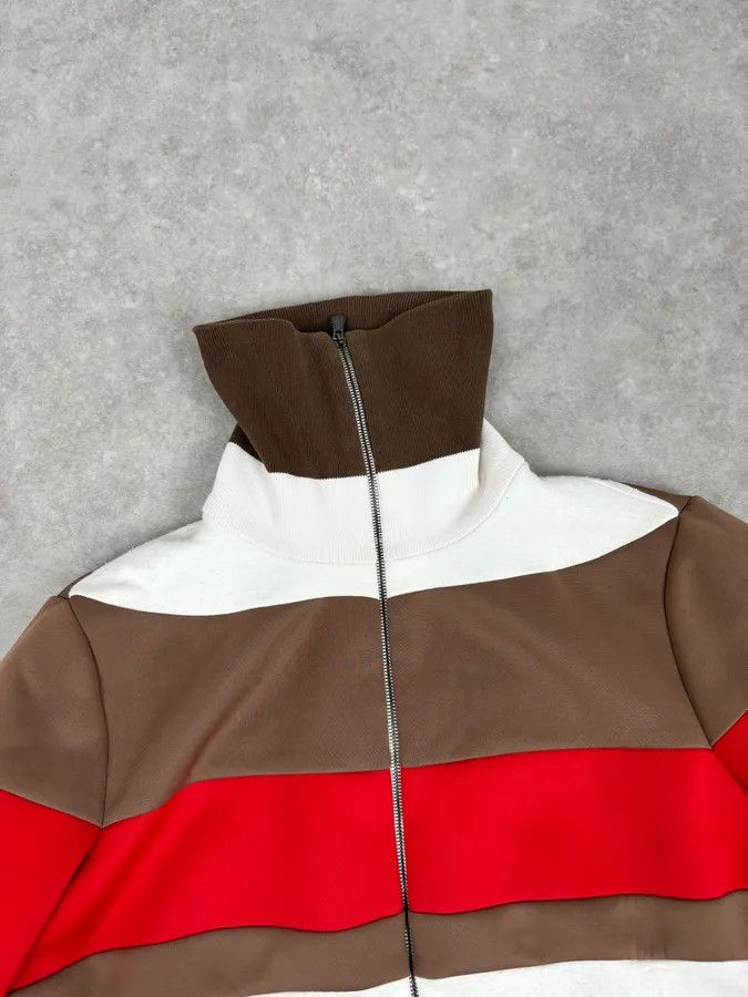Bottega Veneta Bottega Veneta White Brown & Red Tricolor Track Jacket Size S / US 4 / IT 40 - 8 Thumbnail