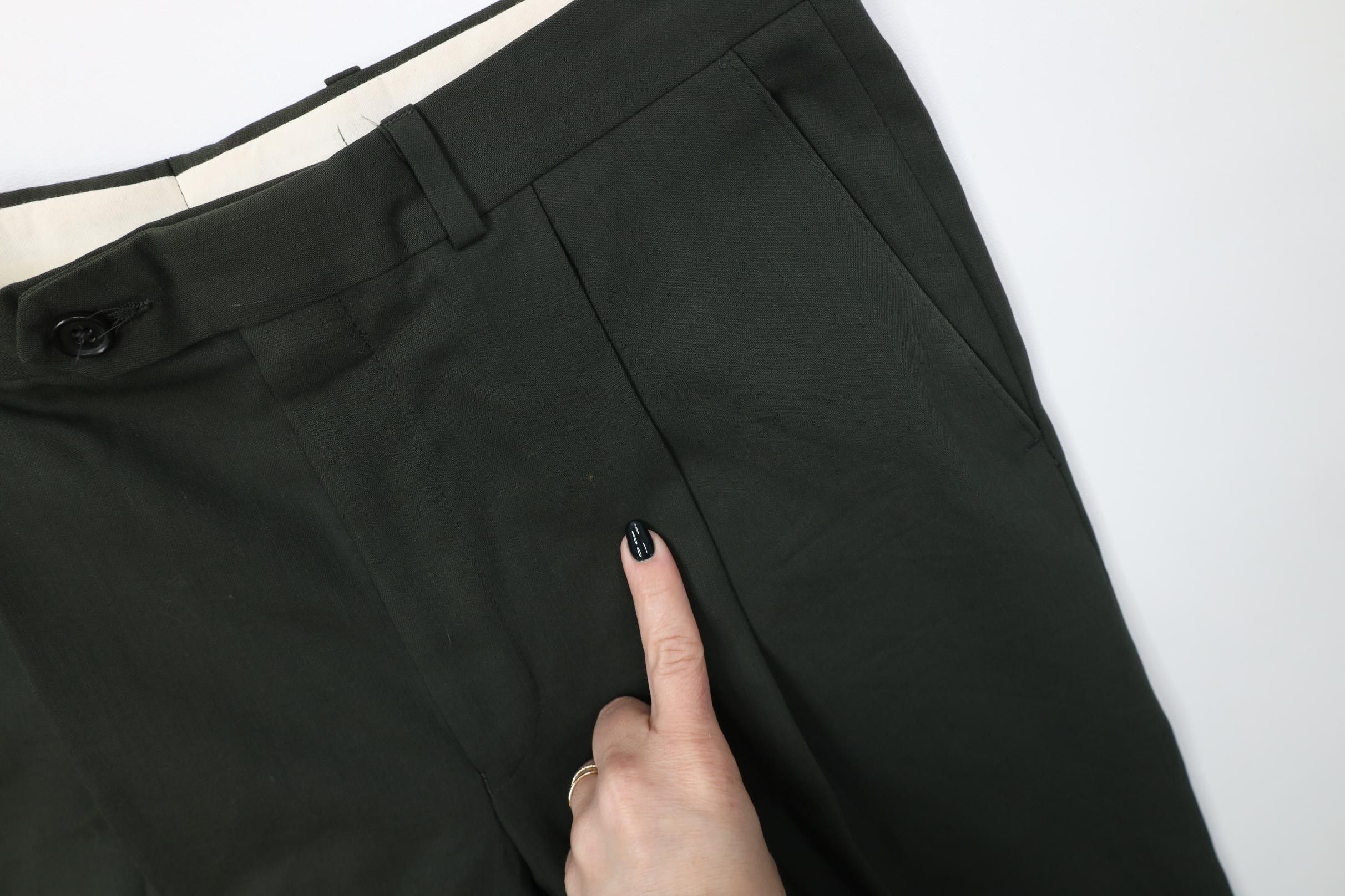 Vintage Vintage 90s Streetwear Wool Blend Knit Wide Leg Chino Pants Size US 32 / EU 48 - 8 Thumbnail