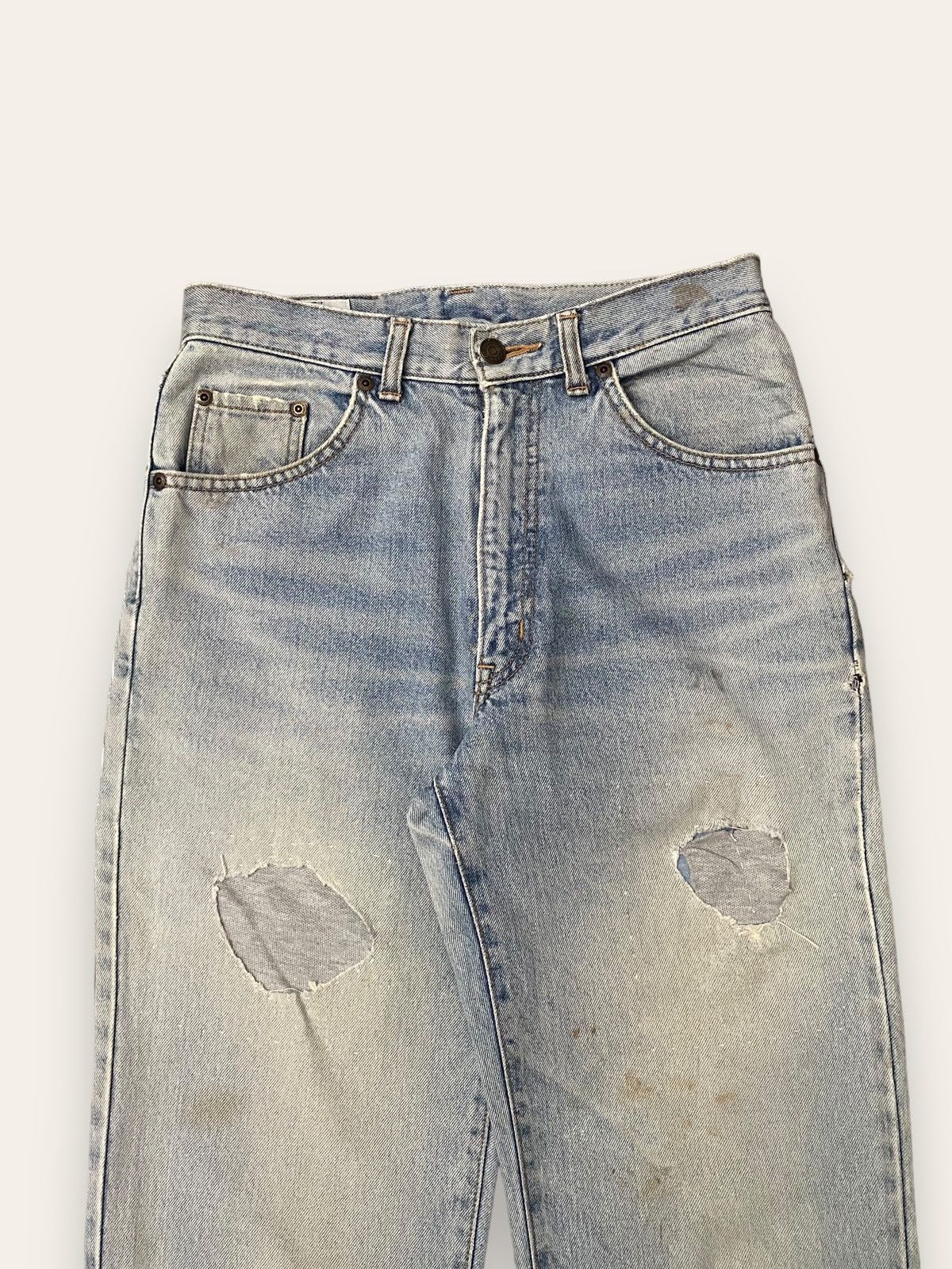 Edwin × Jean Vintage Edwin Japan Sun Wash Patches Distressed Jeans Size US 30 / EU 46 - 2 Thumbnail
