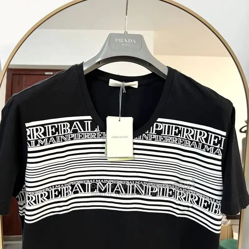 Balmain Balmain Black Cotton Short Sleeve T-Shirt . Size US S / EU 44-46 / 1 - 3 Thumbnail