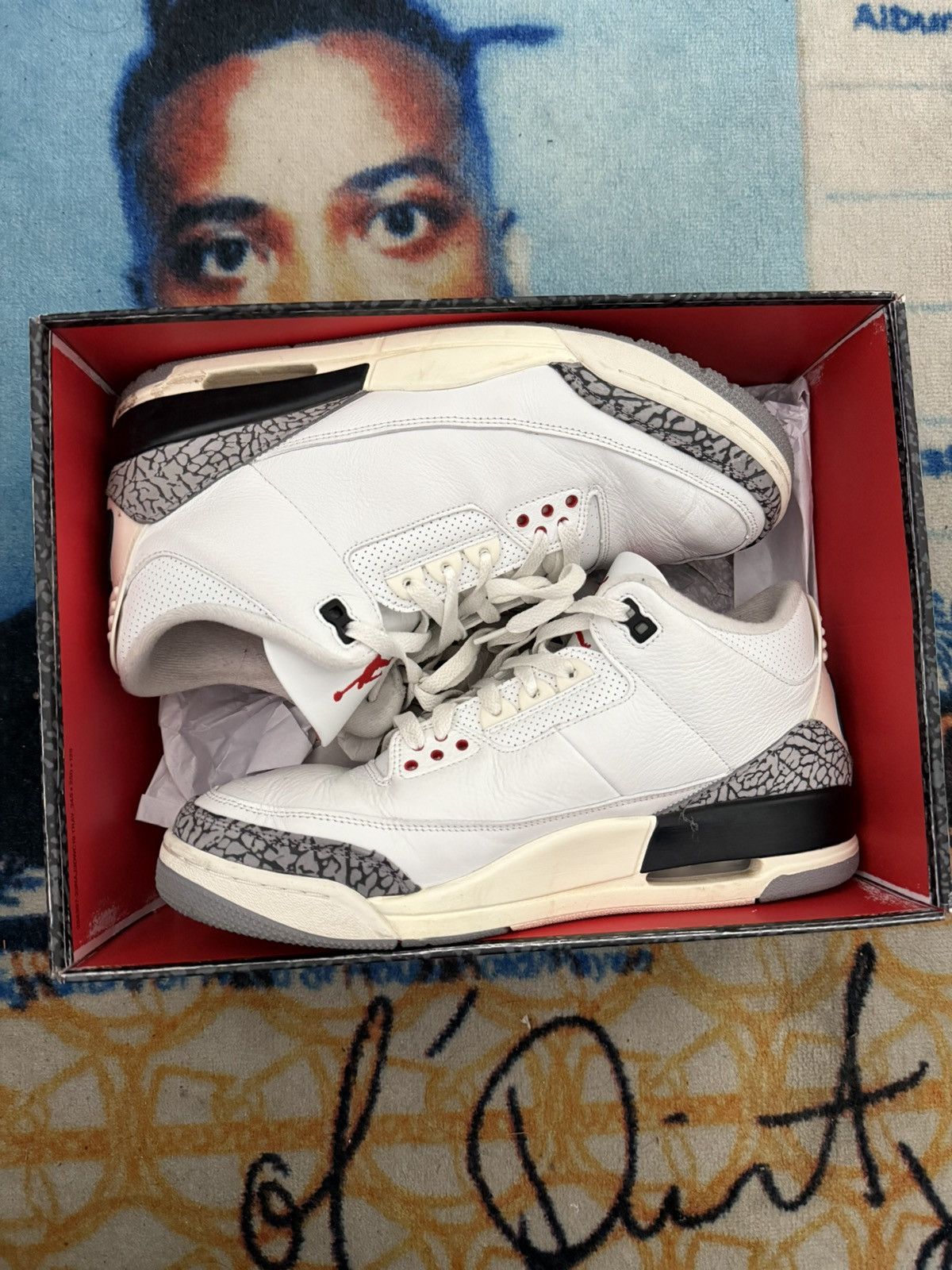 Nike Nike Air Jordan 3 White Cement Size US 12 / EU 45 - 1 Thumbnail