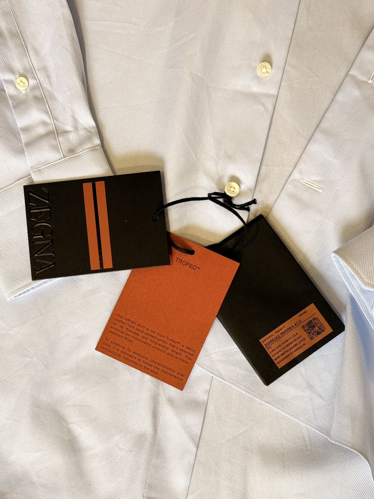 Ermenegildo Zegna Ermenegildo Zegna Trofeo Cotton Dress Shirt made in Milano Size US L / EU 52-54 / 3 - 7 Thumbnail