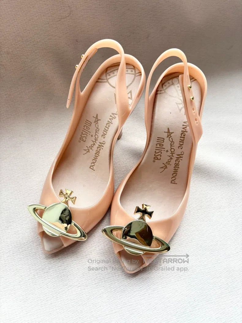 Vivienne Westwood Vivienne Westwood Vintage Beige Saturn High Heel Sandals Size US 4.5 / IT 34.5 - 2 Thumbnail