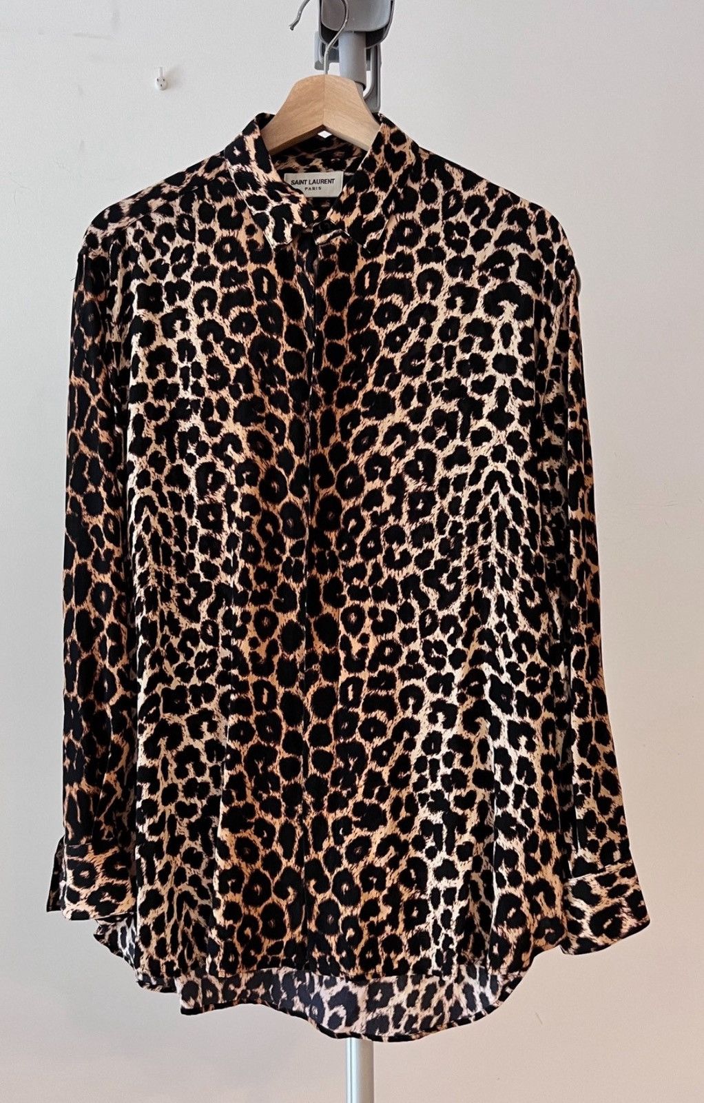 Saint Laurent Paris × Yves Saint Laurent Saint laurent slp leopard print shirt 2408-Nextarrow Size US M / EU 48-50 / 2 - 2 Thumbnail