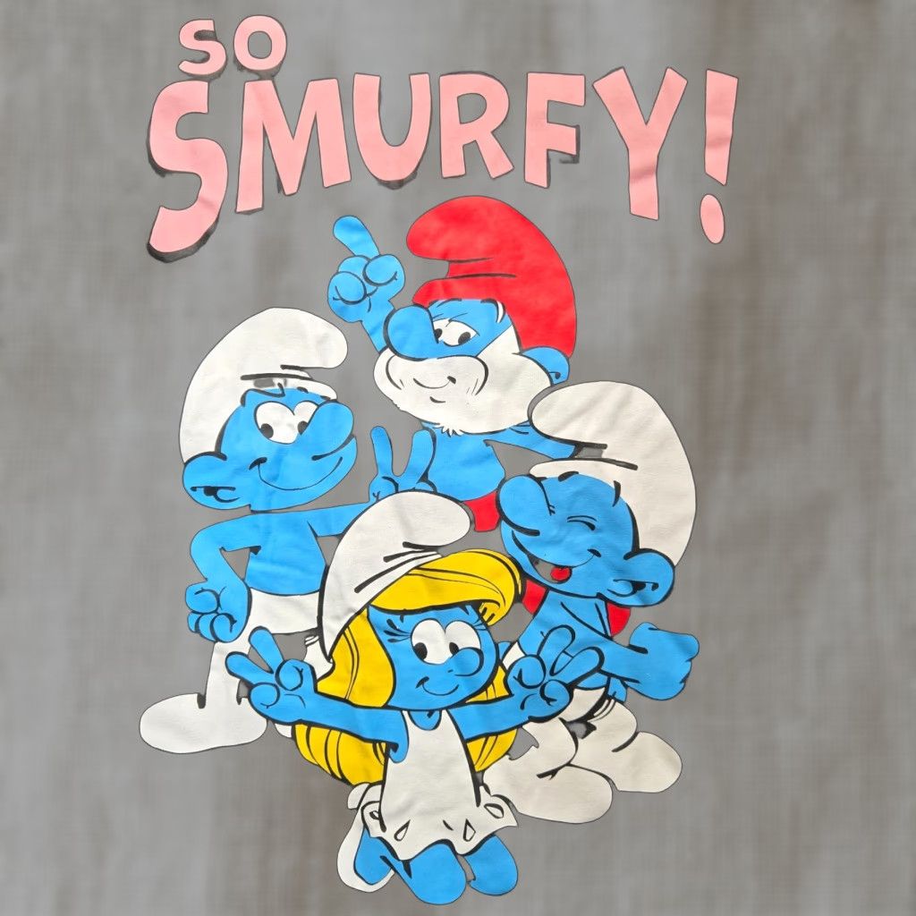 Vintage Spreadshirt Smurfette So Smorey Graphic Tee T-Shirt Adult Women's XL Gray Casual Size XL / US 12-14 / IT 48-50 - 1 Thumbnail