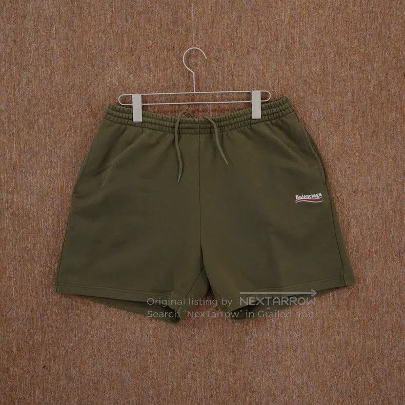 Balenciaga Balenciaga size M Green Embroidered Coke Shorts Size US 27 - 1 Thumbnail