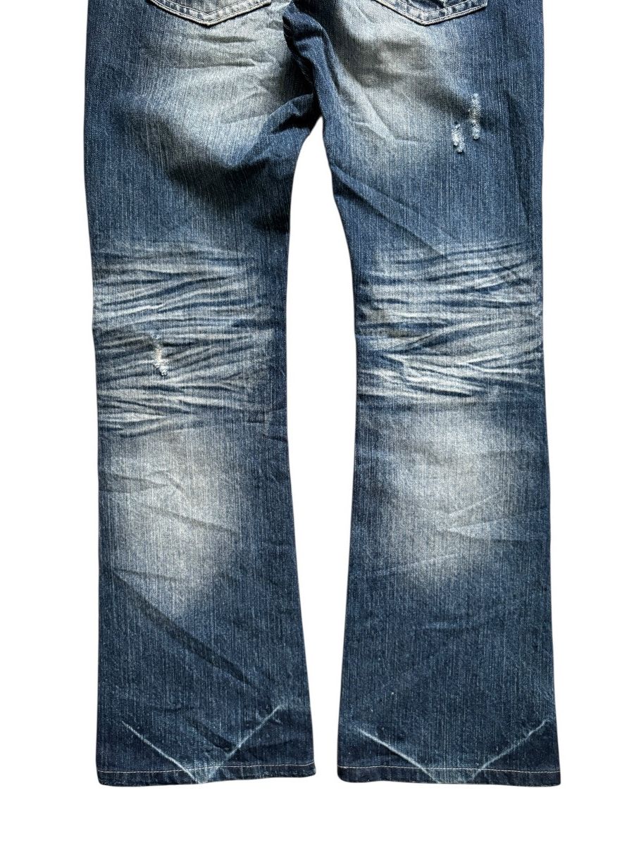 Japanese Brand Vintage Cavaria mudwash studded flared distressed jeans Size US 30 / EU 46 - 8 Thumbnail
