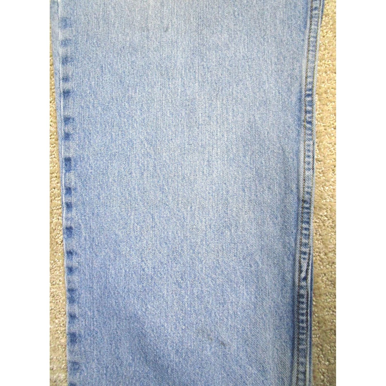 Levi's VINTAGE Levi's 550 Jeans Men 42x30 Blue Straight Pants Light Wash Denim Y2K 00s Mens Jeans Blue Leather Logo 5-Pocket Decade: 2000s Size US 42 / EU 58 - 3 Thumbnail