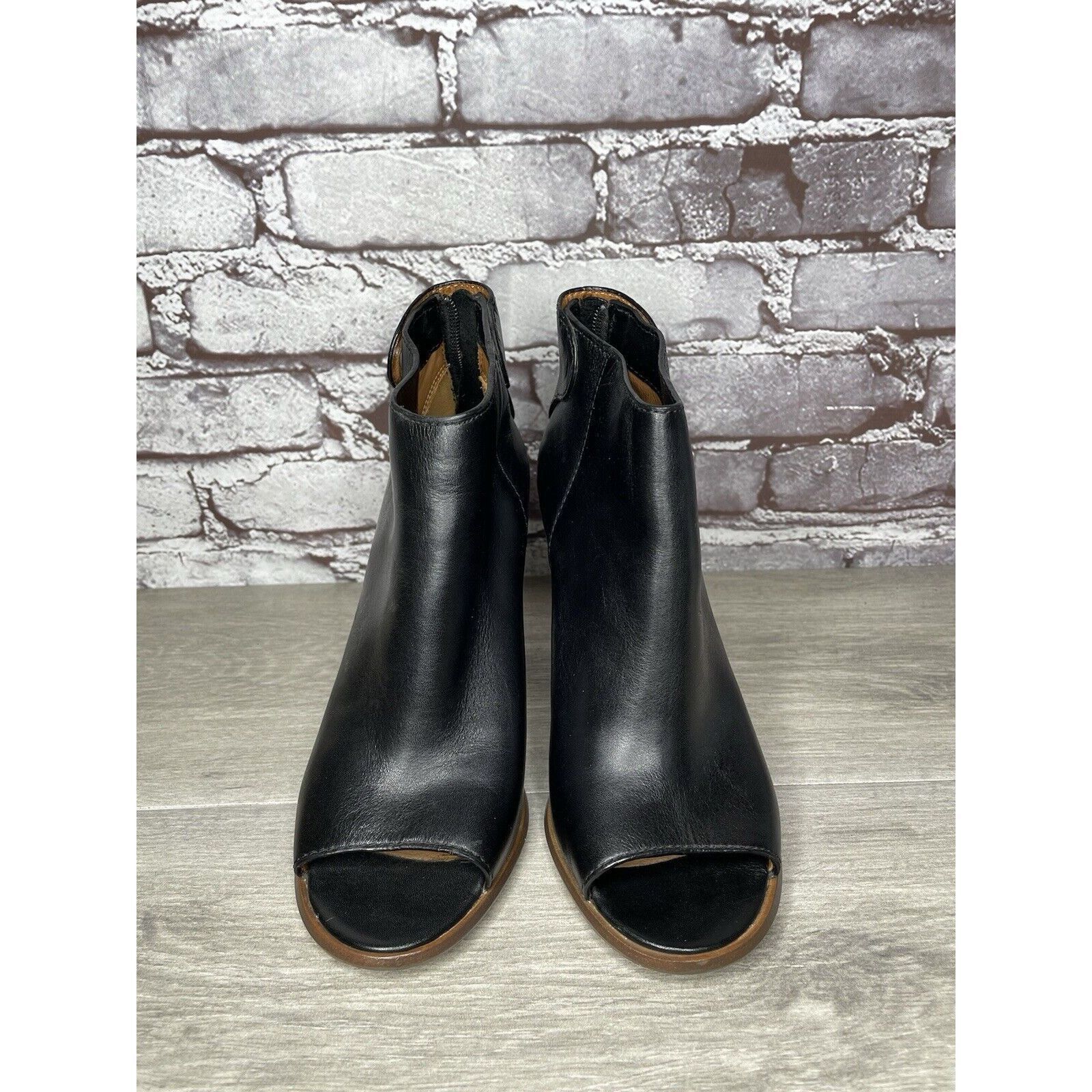 Coach Coach Labelle Black Leather Open Toe Booties Heels Shoes Wom Size US 7 / IT 37 - 17 Thumbnail