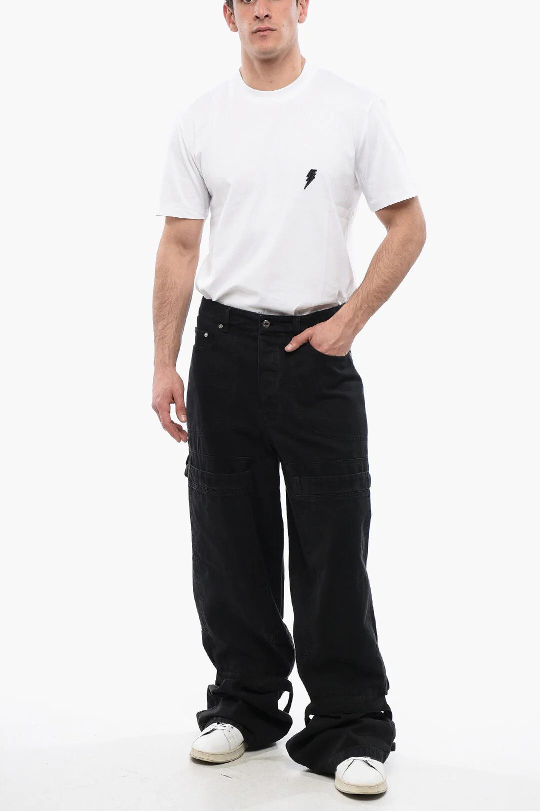 Off-White og1mm0526 Cargo Jeans in Black Size US 32 / EU 48 - 4 Thumbnail