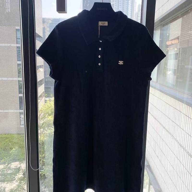 Celine Celine Triomphe Polo Mini Dress XL Size XL / US 12-14 / IT 48-50 - 1 Thumbnail