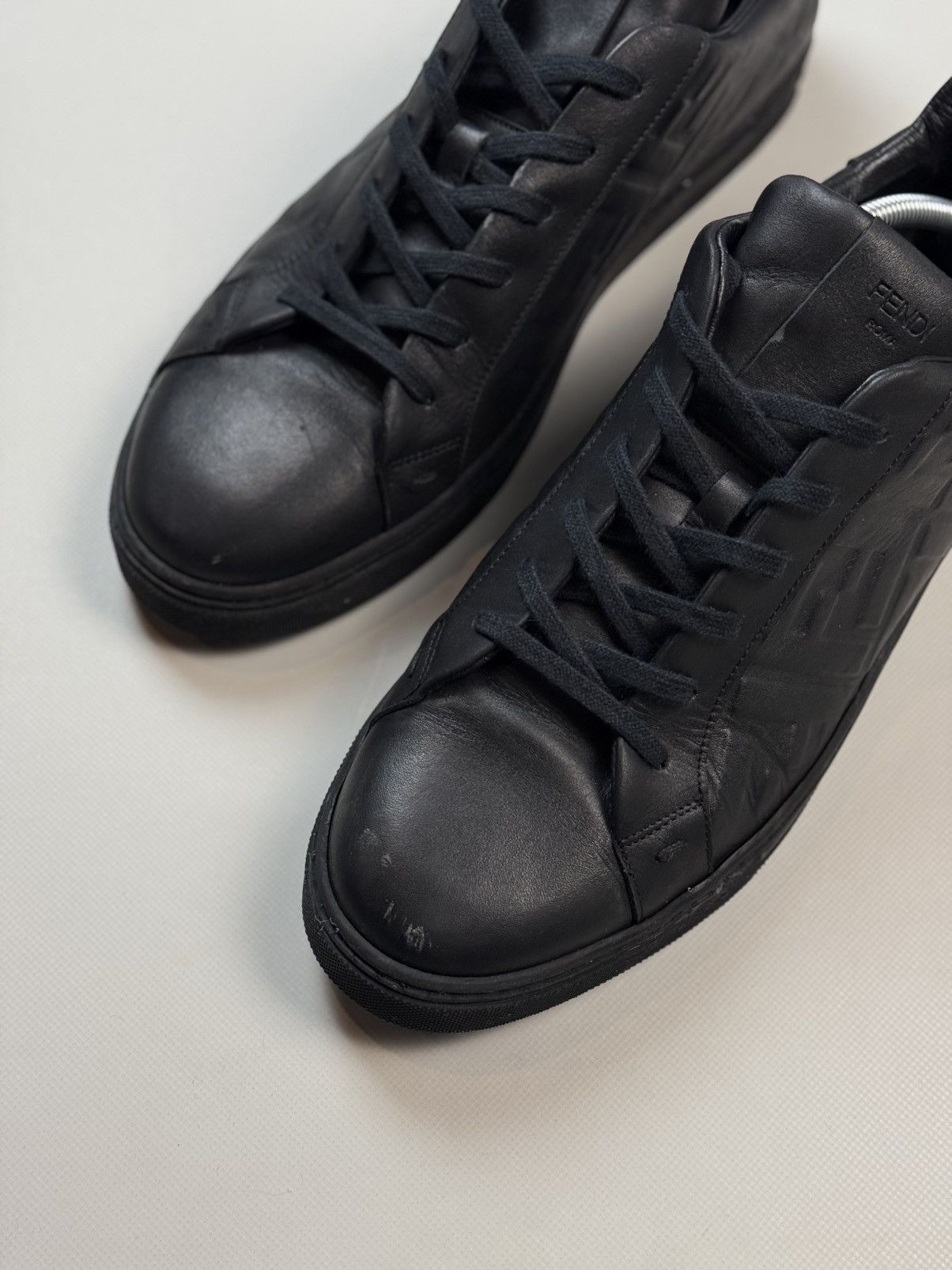 Fendi Fendi Leather Monogram FF Low Top Lace Up Sneakers Shoes Size US 14 / EU 47 - 13 Thumbnail