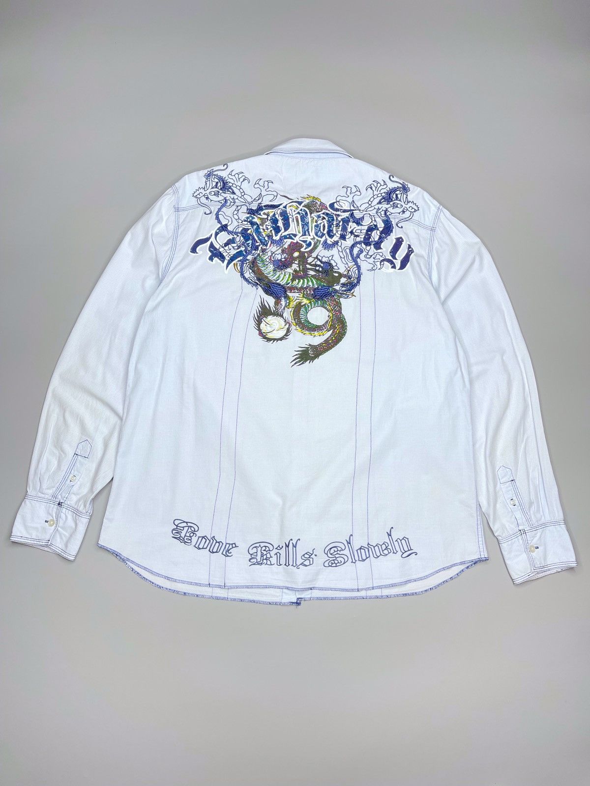 Ed Hardy × Vintage Vintage Y2k Ed hardy Tattoo Shirt Size US XL / EU 56 / 4 - 2 Thumbnail